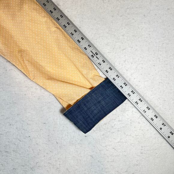 Banana Republic Factory Button Shirt Men L Stretch Soft Wash Contrast Roll Cuffs - Picture 8 of 14